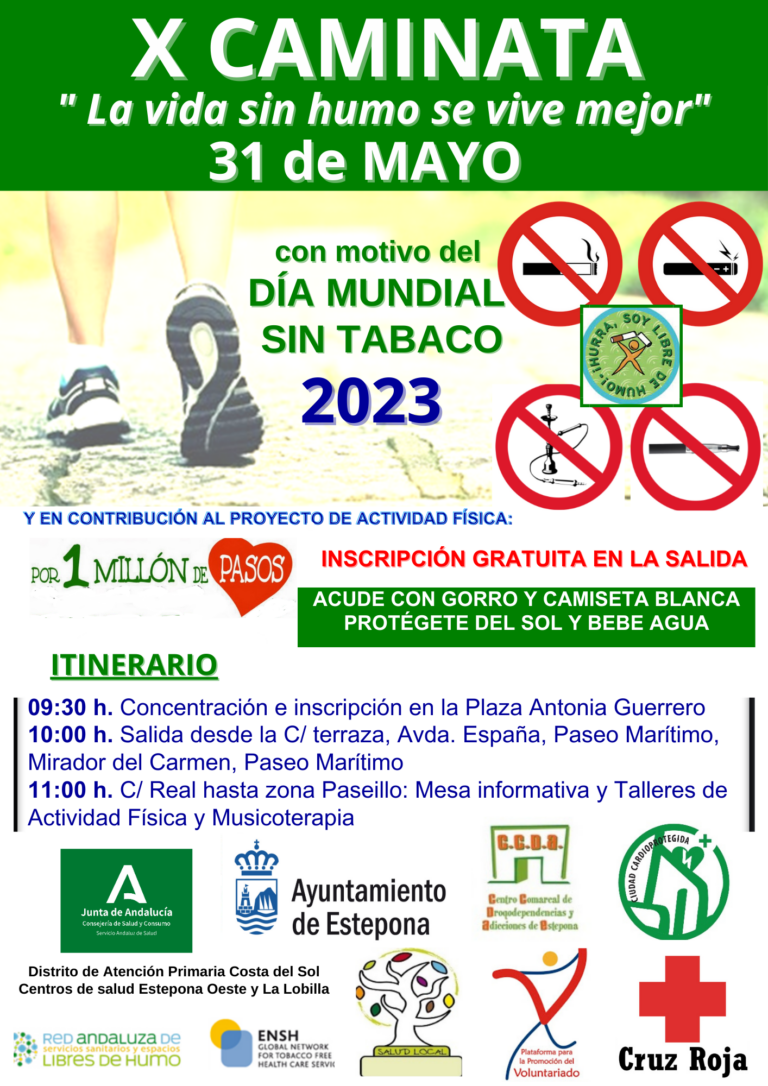 El Ayuntamiento conmemora el “Día Mundial sin Tabaco” con una marcha saludable por la ciudad
