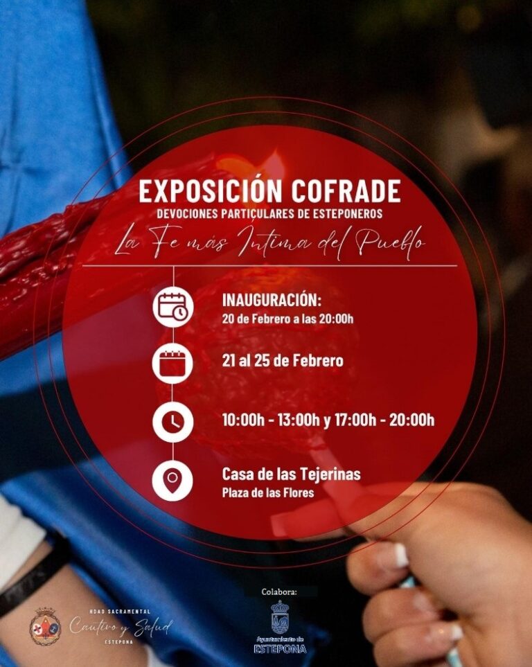 La Hermandad Sacramental del Cautivo y la Salud organiza en la Casa de Las Tejerinas la Exposición Cofrade ‘La fe más íntima del pueblo’