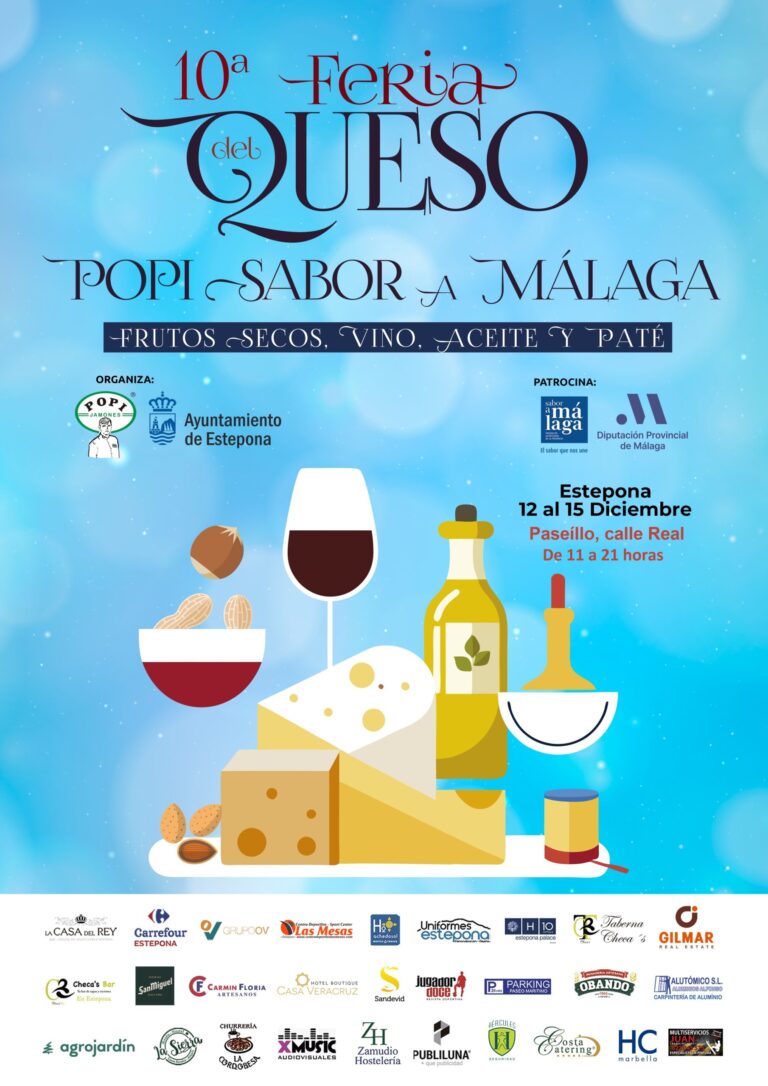 Más de una treintena de empresas participarán en la X Feria del Queso ‘POPI’ Sabor a Málaga en Estepona