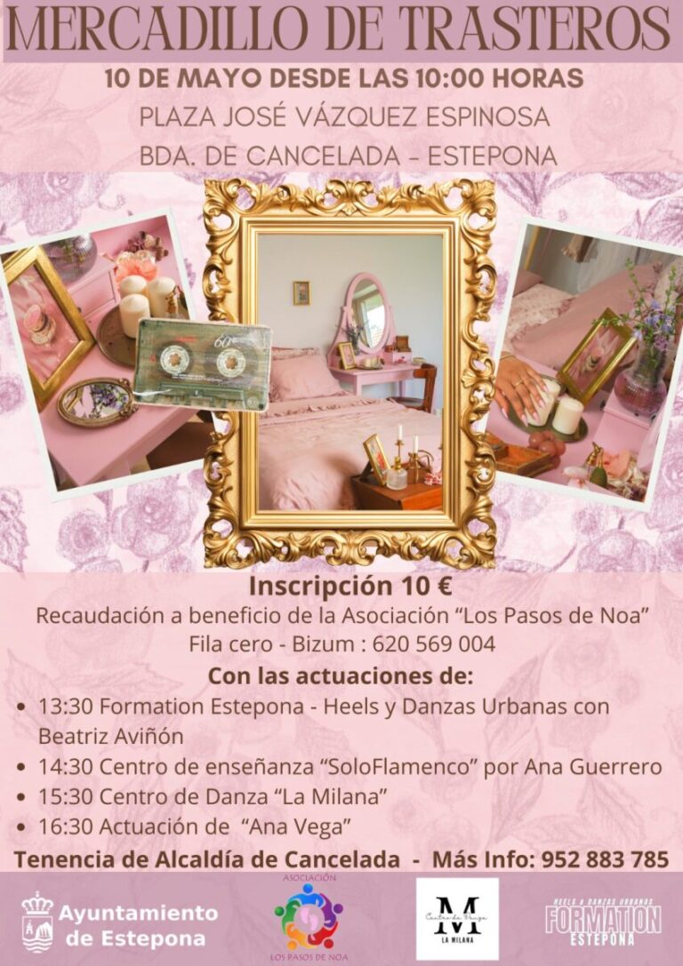 Cancelada celebrará un Mercadillo de Trasteros Solidario a beneficio de Los Pasos de Noa
