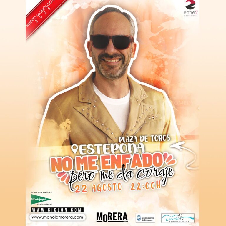 Manolo Morera presenta ‘No me enfado, pero me da coraje’ en la Plaza de Toros de Estepona