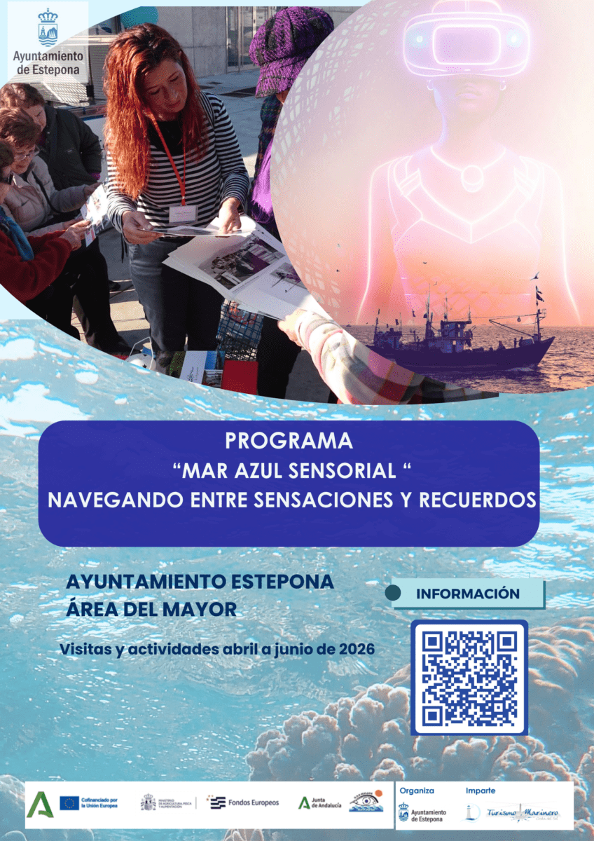 Estepona destina 15.000 euros a 'Mar Azul Sensorial', un programa de realidad virtual y visitas al puerto para 150 personas mayores y colectivos vulnerables