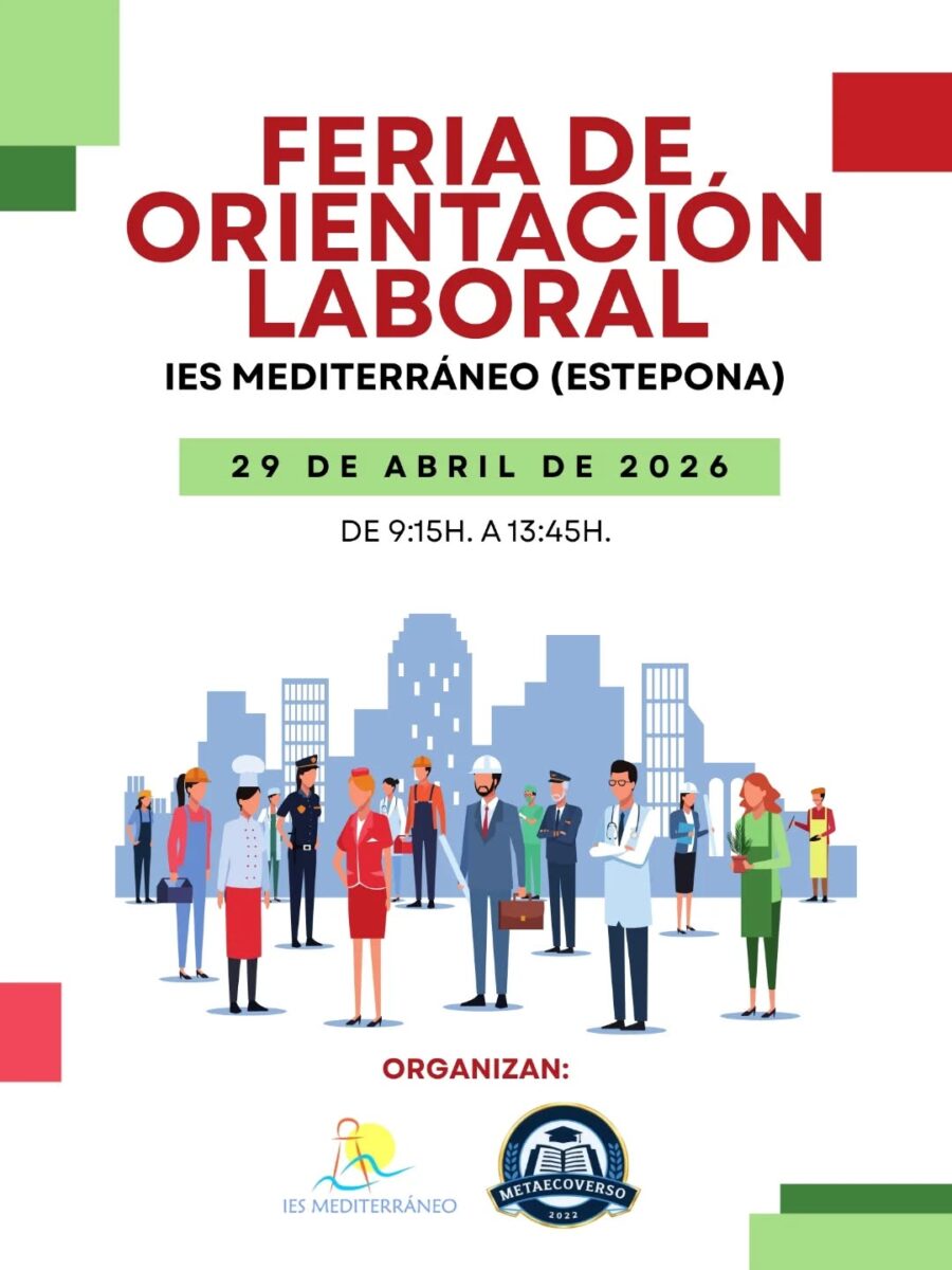 El IES Mediterráneo celebra el 29 de abril una Feria de Orientación Laboral organizada por alumnos de 4º ESO