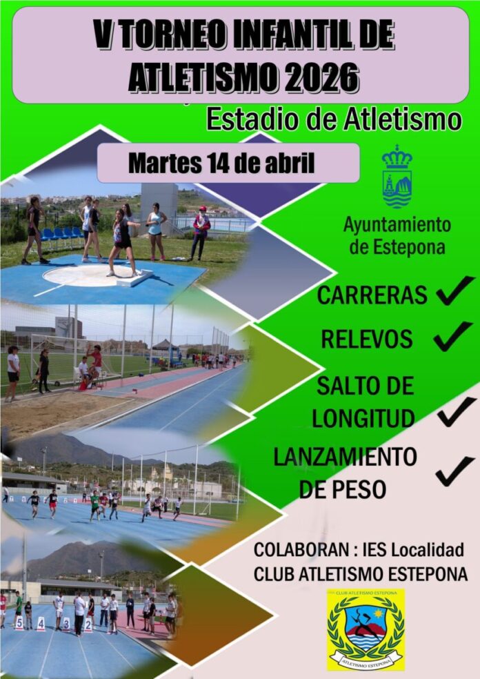 Más de 300 alumnos de seis institutos de Estepona competirán el 14 de abril en el V Torneo Infantil de Atletismo