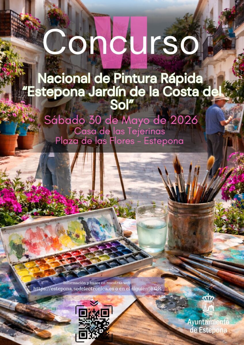 Estepona celebra el 30 de mayo su sexto concurso de pintura al aire libre con 900 euros en premios y exposición en junio