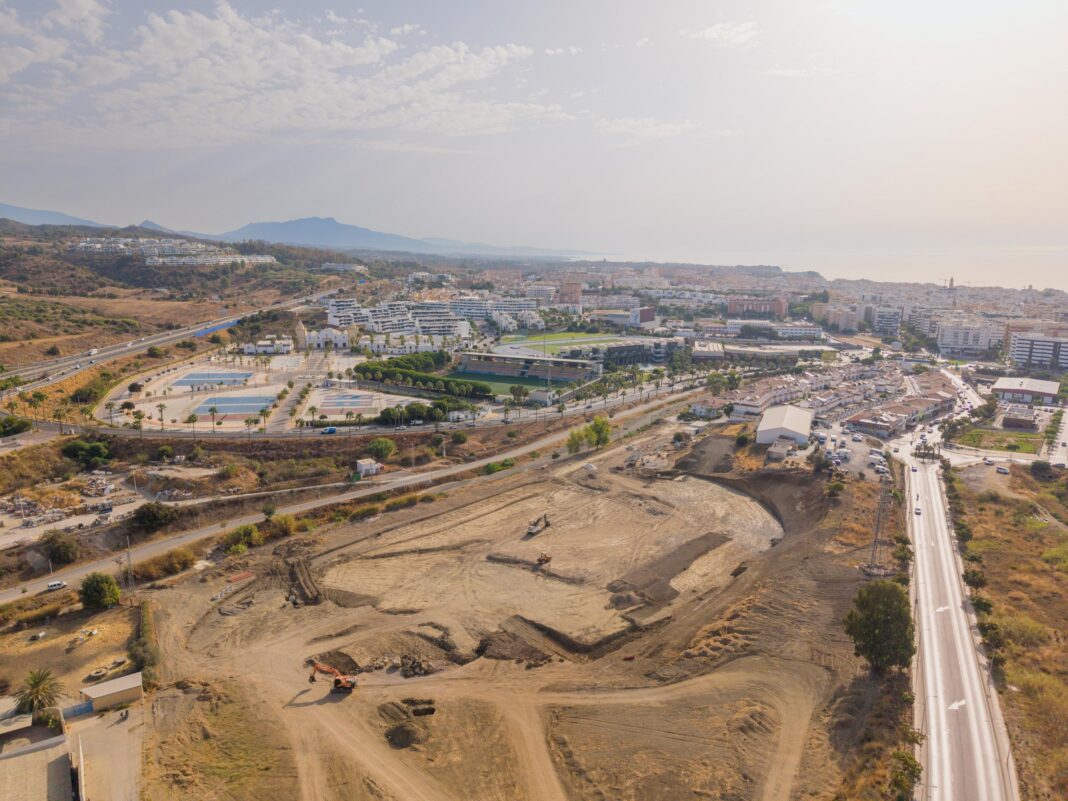 El velódromo de Monterroso ultima su fase de excavación tras tres meses de obra