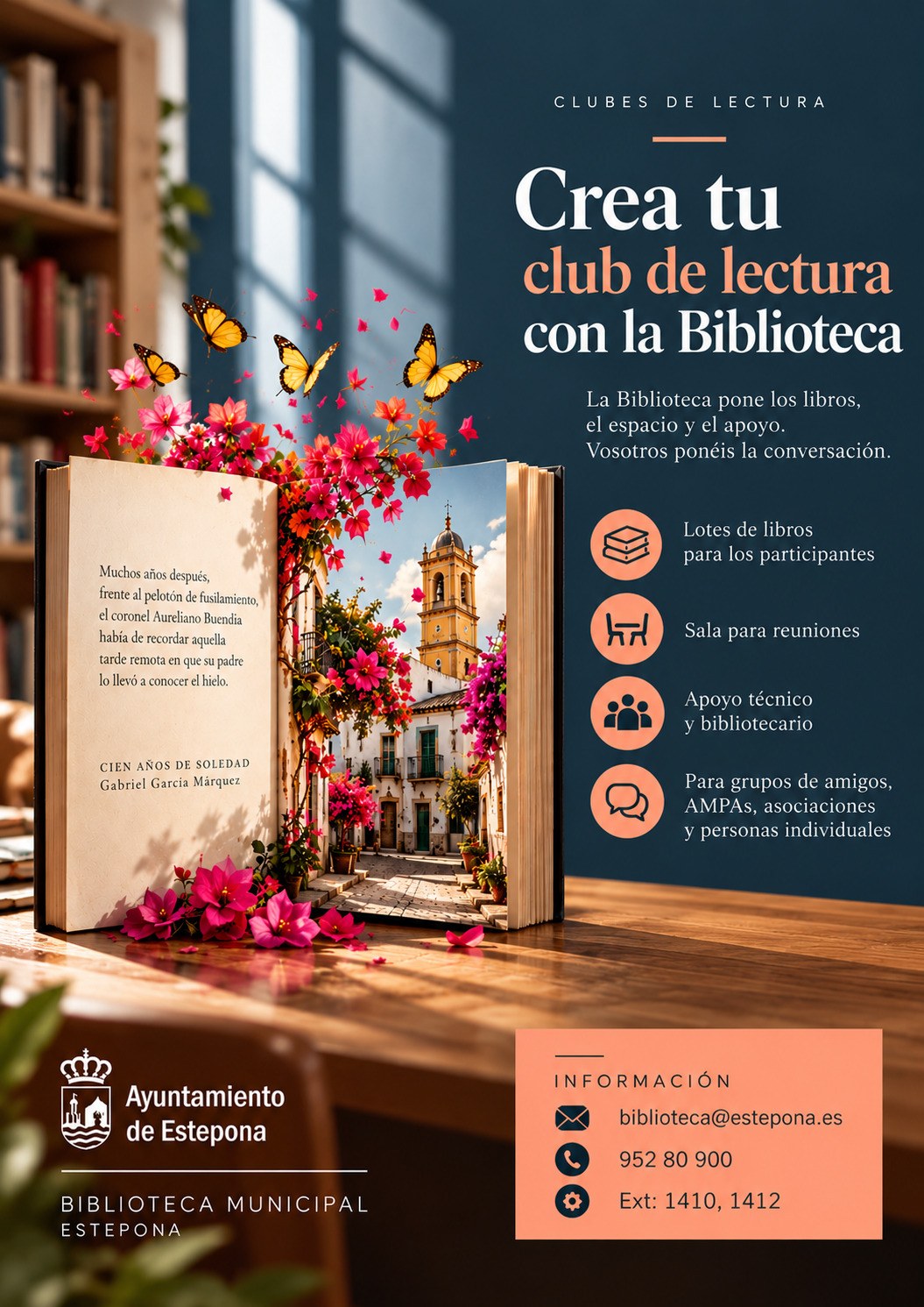 La Biblioteca del Centro Cultural Padre Manuel abre grupos de lectura a cualquier usuario en Estepona